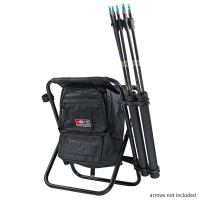 Bohning Shooters Stool w/Arrow Tubes & Umbrella Holder Black 701058BK