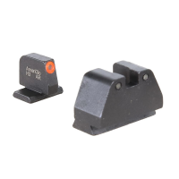 Ameriglo Optic Compatible Grn Trit w/Orange Outline .378"F , Grn Trit w/Black Outline .492"R Sight Set for S&W M&P (2.0 Core Dovetail) SW-452