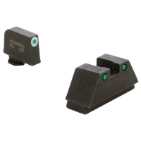 Ameriglo Optic Compatible XLT Green Trit w/White Outline .315"F, Green Trit w/Black Outline .394"R Sight Set for Glock XL (Excl. 42,43,48) GL-152