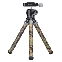 Leofoto Mini Traveler Camo Tabletop Tripod w/Ball Head Kit MT-02C-LH-22-CAMOUFLAGE