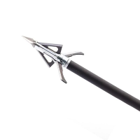 Grim Reaper Micro Hybrid Pro 100gr 1-1/2"x1-1/16" 4-Blade (2 Fixed, 2 Mech) Crossbow Broadheads 3pk 1573