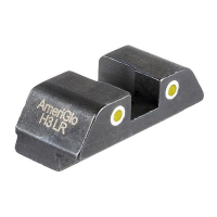 Ameriglo Classic Yellow Tritium 2-Dot w/White Outlines .276"H .165 Sq Notch Rear Sight for Glock GL-8115R