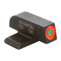 Ameriglo Green Tritium w/Orange Outline .22"H .14"W #8 Front Sight for Most Sig/Springfield Models SG-212-220-O