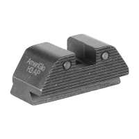 Ameriglo Grn Trit 2-Dot Black Outlines .335"H .165" Sq Notch Rear Sight for SW M&P (2.0 Core Dovetail) SW-2875R