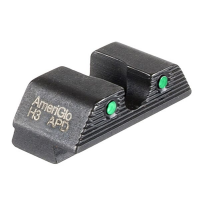 Ameriglo Agent Grn Trit 2-Dot w/Black Outlines .276"H .165 U Notch Rear Sight for Glock GL-865R