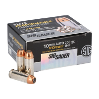 Sig Sauer Ammo 10mm 200gr Elite V-Crown JHP 20/Box E10MM200-20
