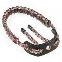 Paradox Pink Camo Custom Cobra Braid Bow Wrist Sling w/Leather Mount PBSE-CC-7