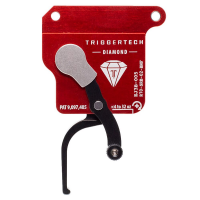 TriggerTech Rem 700 Clone Bottom Safety Single Stage Blk/Red Diamond Flat Bottom Clean 0.3-2.0 lbs Trigger R70-SRB-02-BNF