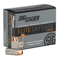 Sig Sauer Ammo .40 S&W 165gr Elite V-Crown Jacketed Hollow Point 20/Box E40SW1-20