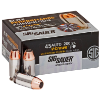 Sig Sauer Ammo .45 ACP 200gr Elite V-Crown Jacketed Hollow Point 20/Box E45AP1-20