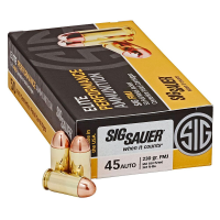 Sig Sauer Ammo 45 Auto 230gr Elite Ball FMJ 50/Box E45BA3-50