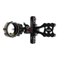 AXCEL Archery LANDSLYDE Carbon Pro Slider w/AccuStat II Scope Micro 3-Pins .010 Fiber Black Bow Sight ALND-C310-4BK