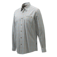 Beretta Wood Plain Collar Shirt White/Light Blue Check X Large LU801T1645019GXL