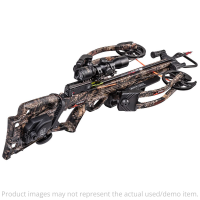 Wicked Ridge USED RDX 400 Mossy Oak Country Crossbow w/ACUdraw Silent and Multi-Line Scope WR19060-5532 - No Box, Frayed Bow String, Fletching on Arr