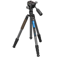 Leofoto LX-224CT Reversible Carbon Fiber Travel Binocular Tripod w/SW-02 Mini Fluid Head LX-224CT-SW-02