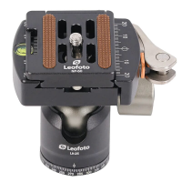 Leofoto LH-25LR 25mm Low Profile Mini Ball Head w/LR-50 Lever-Release Clamp LH-25LR