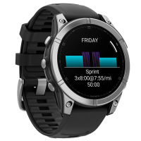 Garmin fenix E Stainless Steel w/Black Band Smartwatch 010-03025-02