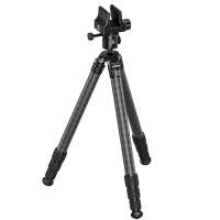 Leofoto SA-X SA-364CX Tripod w/Rosette, 3/8" Mounting Stud, MK-40X Rifle Ball Head & GS-3 Rifle Clamp Mount SA-364CX-MK-40X-GS-3