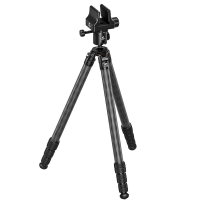 Leofoto SA-X SA-324CLX Long Tripod w/Rosette, 3/8" Mounting Stud, MK-40X Rifle Ball Head & GS-3 Rifle Clamp Mount SA-324CLX-MK-40X-GS-3