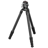 Leofoto LM-X LM-364CX Tripod w/75mm Bowl, Platform & LH-55LR Lever-Release Low Profile Ball Head LM-364CX-LH-55LR