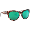 Costa Shiny Tortoise Sunglasses w/Green Mirror 580G Lenses