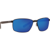 Costa Matte Black Frame Sunglasses w/Blue Mirror 580G Lenses