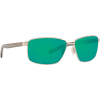 Costa Silver Frame Sunglasses w/Green Mirror 580G Lenses