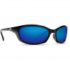 Costa Shiny Black Frame Sunglasses w/Blue Mirror 580P Lenses