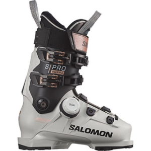 Salomon S/PRO Supra BOA 105 W GW Ski Boots - Women's - Grey Aurora / Black / Pink Gold - 25.5