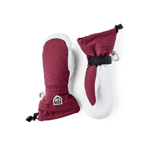 Hestra Heli Ski Mitt - Women's - Bordeaux / Off White - 8 - Large