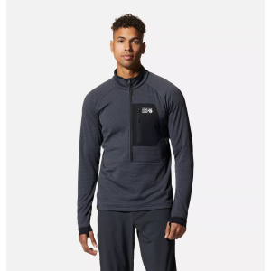 Mountain Hardwear Polartec Power Grid Half Zip Jacket - Men's - Blue Slate Heather - Small