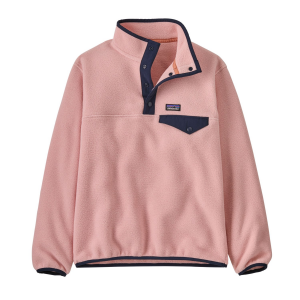 Patagonia Lightweight Synchilla Snap-T Pullover - Kid's - Mallow Pink - Small