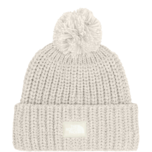The North Face Cozy Chunky Cabin Beanie - Gardenia White / Gravel / Khaki Stone / Gardenia White - One Size Fits Most
