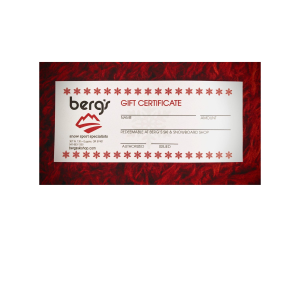 Berg's Ski and Snowboard Shop Berg's Gift Certificate - $25