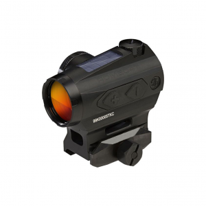 SIG SAUER Romeo4T 1x20mm Ballistic Circle Plex Black Tactical Solar Red Dot Sight (SOR43032)