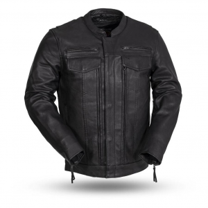FIRST MFG Leather Motorcycle Jacket