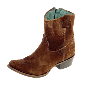 Corral CORRAL Eudora Chocolate-Tan Lamb Abstract Short Top Boot (C1064-LD) - $219.00 at gritroutdoors.com