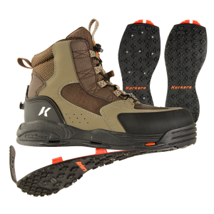 KORKERS Men's Greenback Wading Boots with Felt & Kling-On Soles (FB4810)