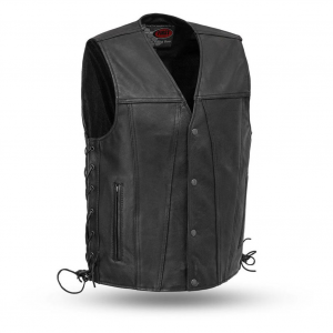 FIRST MFG Gambler Leather Motorcycle Vest