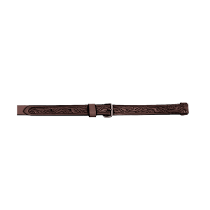 CIRCLE Y 1 1/2in Floral Flank Cinch with Billets - Circle Y