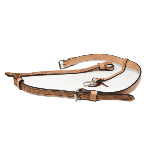 CIRCLE Y 1 1/2in Floral Flank Cinch with Billets - Circle Y
