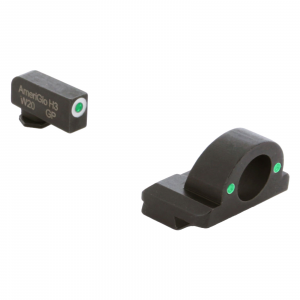 AMERIGLO For Glock Ghost Ring Green with White Outline Front & Green Rear Sights (GL-125)