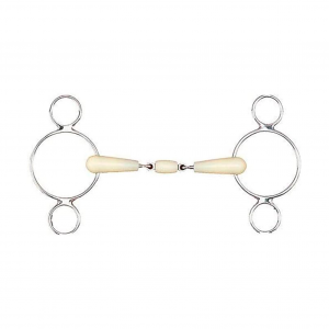 HAPPY MOUTH Double Joint Roller 2-Ring Gag (462182SS)