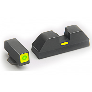 AMERIGLO For Glock CAP Green Tritium LumiGreen Square Outline Front and Lime Green Line Rear Sights (GL-615)