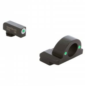 AMERIGLO For Glock Ghost Ring Green with White Outline Front and Green Rear Sights (GL-126)