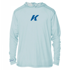 KORKERS Men's Arctic Blue Lightweight Sun Protection Cool Wicking Hoodie (AA2100AB)