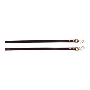 CIRCLE Y Brass Scissor Snap Split 5/8in x 7 1/2ft Walnut Reins (4752-1501) - Circle Y