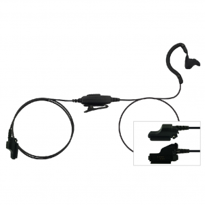 EAR HUGGER SAFETY Ear-Bone Microphone Headset with PTT on Connector for Motorola Astro HT, XTS, MT, MTX (EH-EBM-1000)