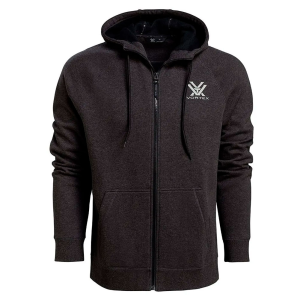Vortex VORTEX Men's Core Logo Full Zip Comfort Charcoal Heather Hoodie (221-33-CHH) - $41.99 at gritroutdoors.com