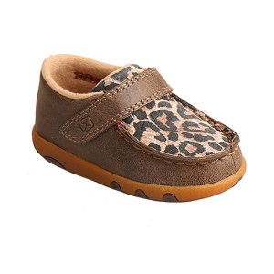 TWISTED X Infant Driving Bomber/Leopard Moccasins (ICA0007)